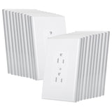Bates- Duplex Wall Outlet Cover, 20 Pack, White Wall Plates