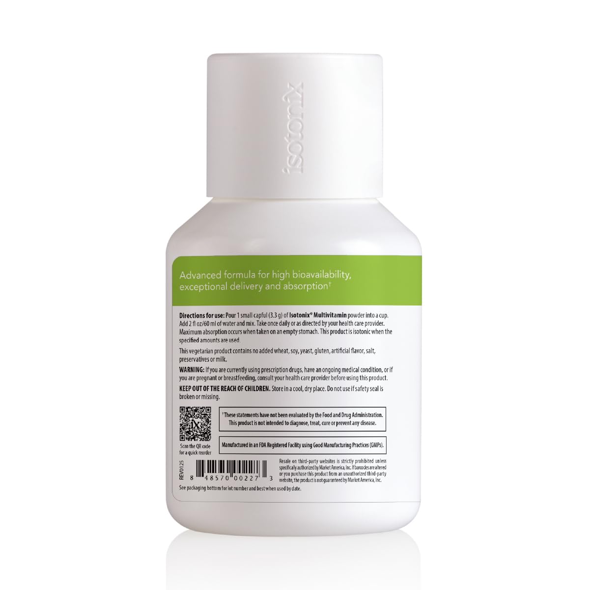 Isotonix® Multivitamin Without Iron – Complete Daily Supplement for Energy, Immune Support, Skin, and Bone Health – 90 Servings – Isotonic Drinkable Formula