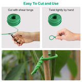 Garden Flexible Wire Tie, TPR Soft Twist Plant Ties Support Plant Vines for Supporting and Fixing Garden Planting Branches Vines & Stems ,Organize Data Wire and Office Organization (100ft, 0.2in)