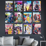 BigWig Prints Basketball Posters - Nba Posters, Basketball Room Decor, Nba Room Decor, Steph Curry, Kobe Bryant Wall Art, Kevin Durant, Lebron Wall Art, Warriors, Lakers - Unframed Set of 12 (8x10)