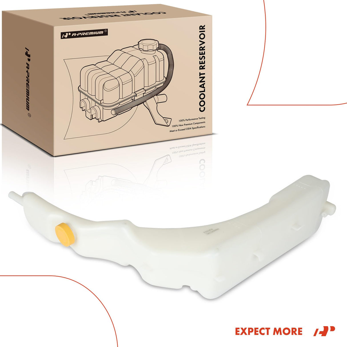 A-Premium Engine Coolant Overflow Recovery Reservoir Tank Compatible with Nissan Urvan 2002-2009, Replaces# 21710VW010