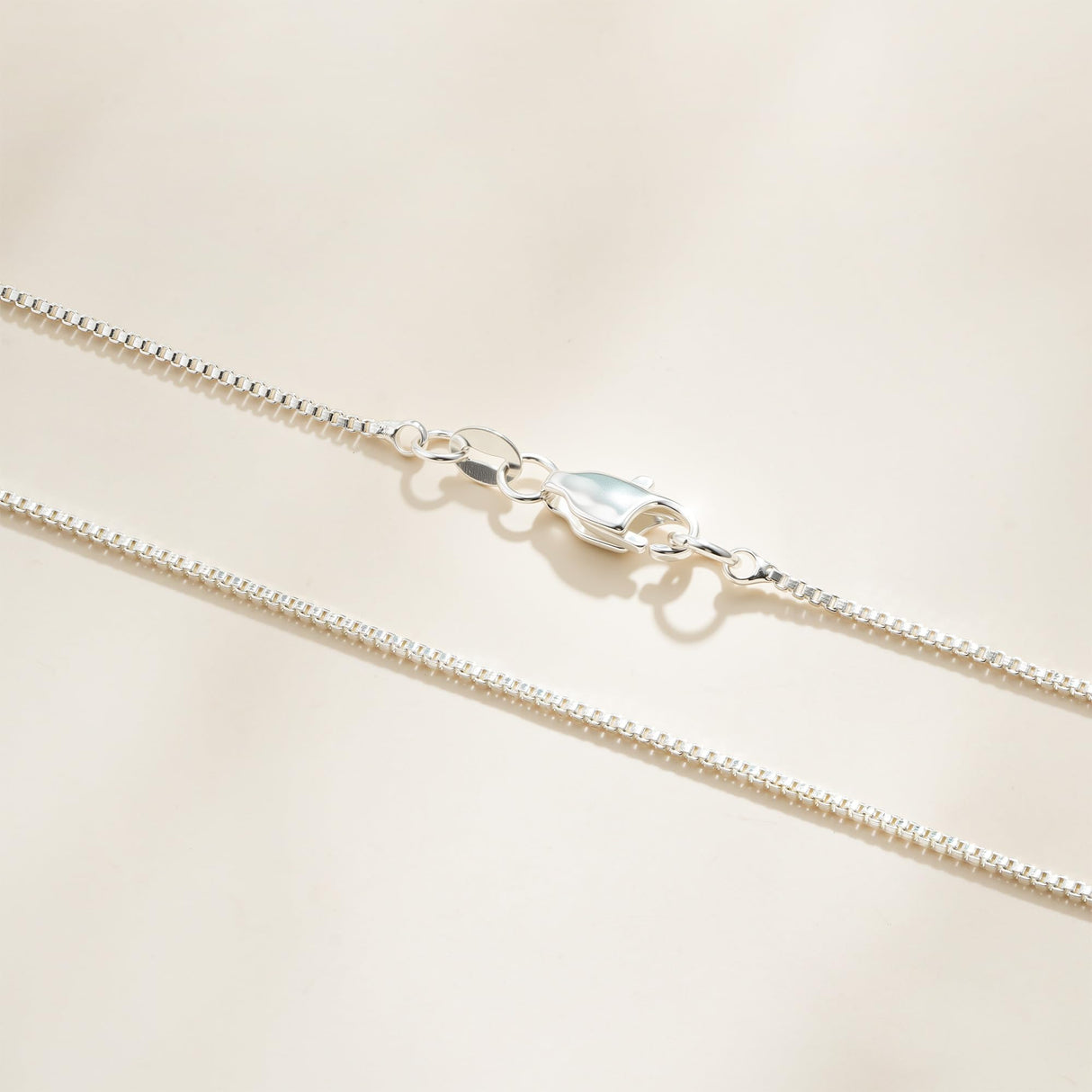 Goldegg 925 Sterling Silver Chain for Women, Diamond Cut 1mm Box Chain