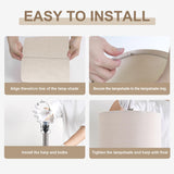 USumkky 20.5" White Modern Ceramic Bedside Lamps Set of 2, Small Table Lamp for Bedroom Decor Farmhouse Nightstand Lamp for Living Room Office