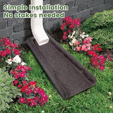 2 Pack Rubber Downspout Splash Block Rain Gutter Down Spout Drain Trays Brown