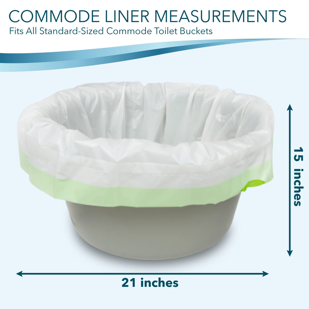 TidyCare Bedside Commode Liners for Portable Toilet Chair Bucket and Bedpan | Value Pack of 192 Disposable Waste Bags for Adults in Medical Care | Universal Fit Portable Toilet Liners