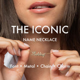 TSD Custom Dainty Name Necklace Personalized in Solid or Gold Plated or Sterling Silver by Jewlr, Customized Jewelry Necklace Gift for Women, Personalized with any Name or Word