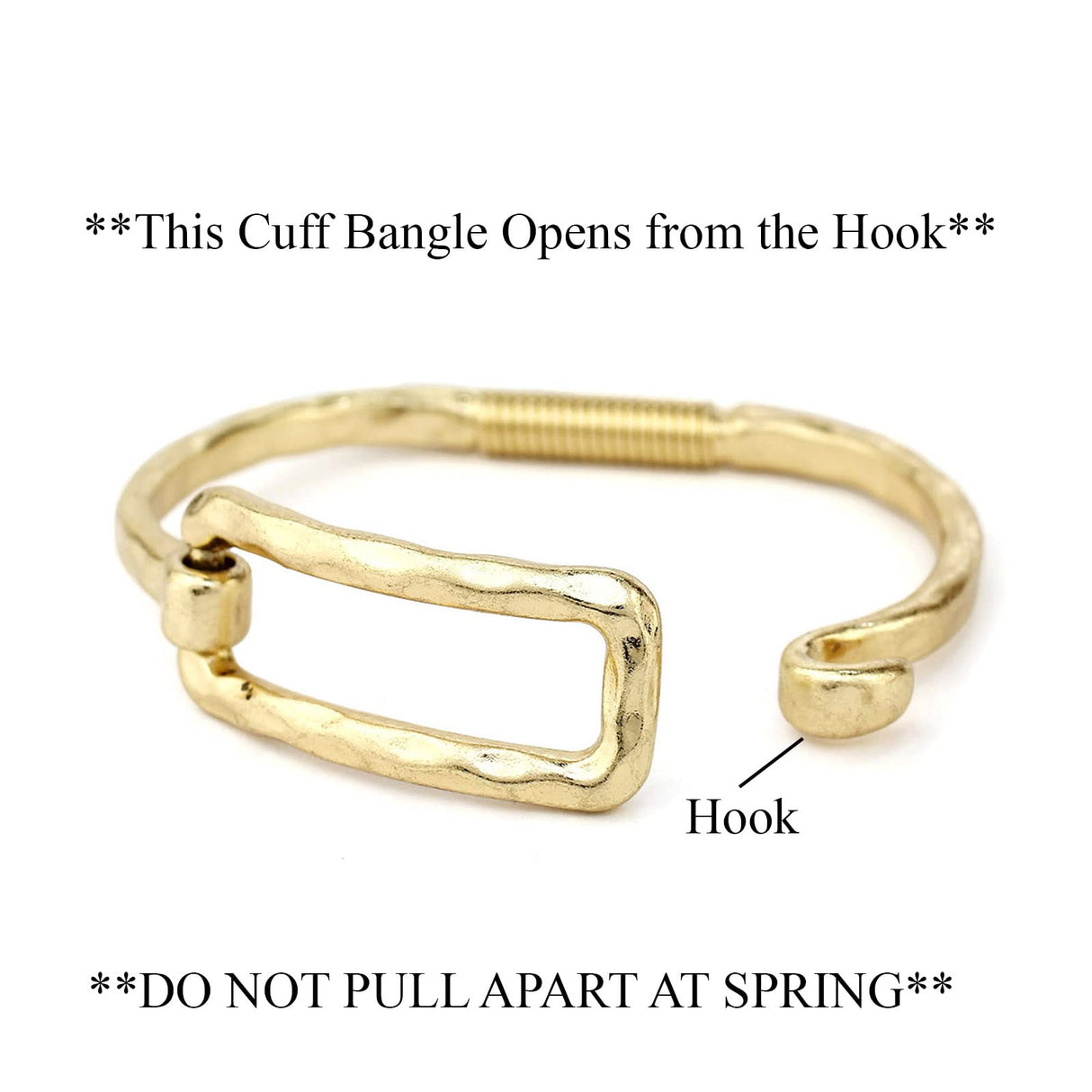 POMINA Gold Fashion Bracelet Spring Tension Hook Bangles Worn Gold Silver Unique Style Bracelet