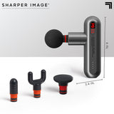 Sharper Image Powerboost Move - Portable Percussion Massage Gun with 4 Attachments, 4 Speeds| Lightweight Full Body Back & Shoulder Massager| Deep Tissue Muscle Recovery, Pain Relief & Soreness