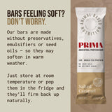PRIMA ANCESTRAL PROTEIN BAR Grass Fed Protein Bars, 7 Pack – Animal-Based Protein Bar with Beef Tallow, Raw Honey, Seed Oil Free, Low Carb, Gluten-Free – Healthy, Energy Snacks for Clean Lifestyle (7 Pack, Salted Caramel)