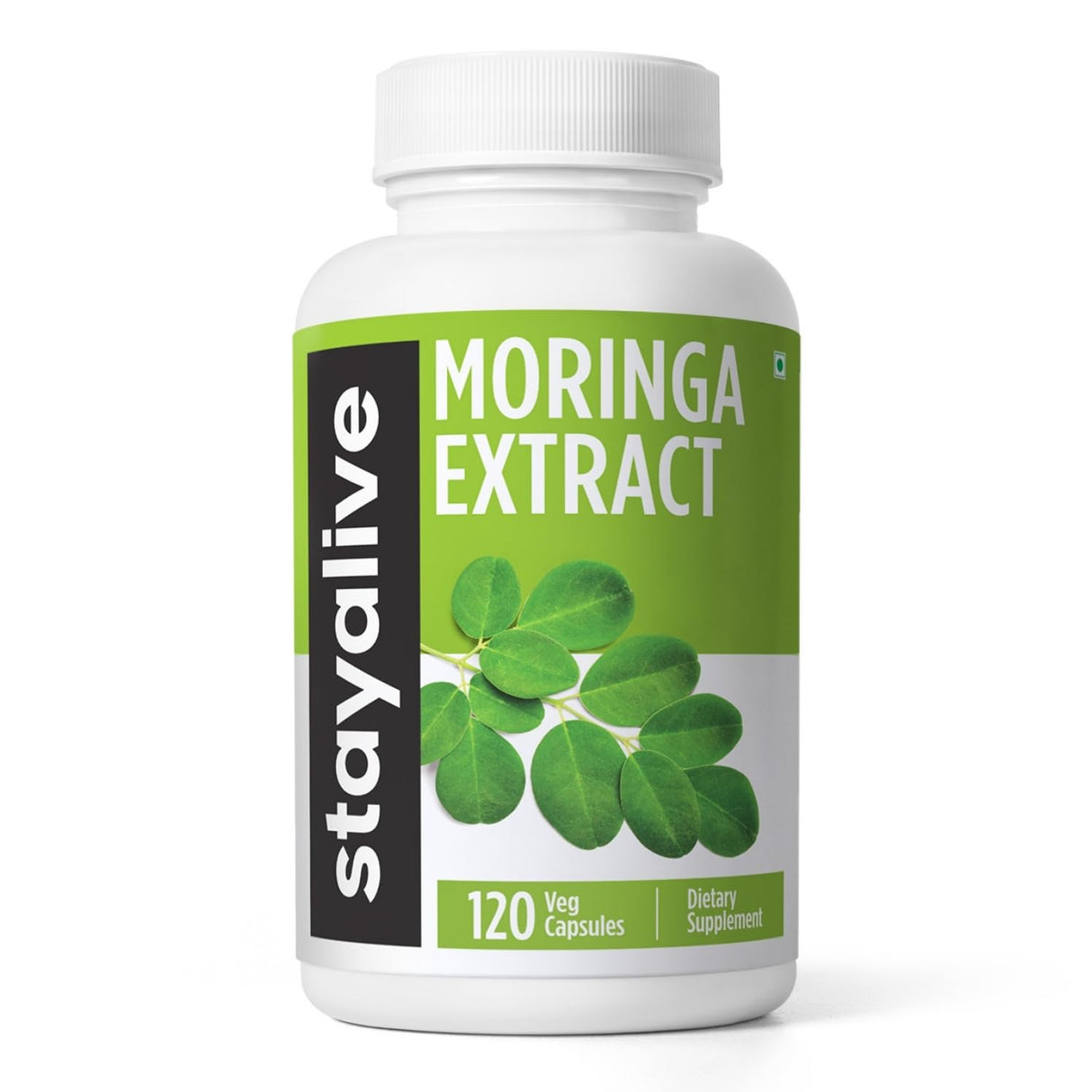 STAY ALIVE Moringa Capsules 1000mg, 20:1 Extract, 120 Pills, Green Superfood with Extra Strength, 100% Pure Oleifera Leaf Powder, 2 Months Supply, All Natural, Non-GMO & Gluten Free Moringa Supplement