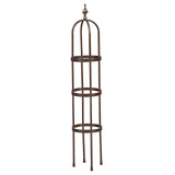 Evergreen 5 ft Garden Trellis for Climbing Plants Vines, Jasmine & Flowers, Rustproof Metal Obelisk Trellises, Outdoor & Indoor Plant Support for Potted Planters (Bronze)