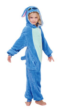 Unisex Kids Onesie Animal Cosplay One-Piece Pajamas Christmas Halloween Costumes Blue
