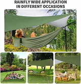 Camping Hammock - Hammocks with Mosquito Net Tent and Rain Fly Tarp, Portable Single & Double Nylon Parachute Hammock with Heavy Duty Tree Strap, Indoor Outdoor Backpacking Survival Travel