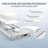 6 Pack Under Cabinet Lighting Wireless, 32 LED Rechargeable Battery Motion Sensor Light Indoor, Stick On Magnetic Closet Lights, Under Counter Lights for Kitchen, Stairs, White 8 in
