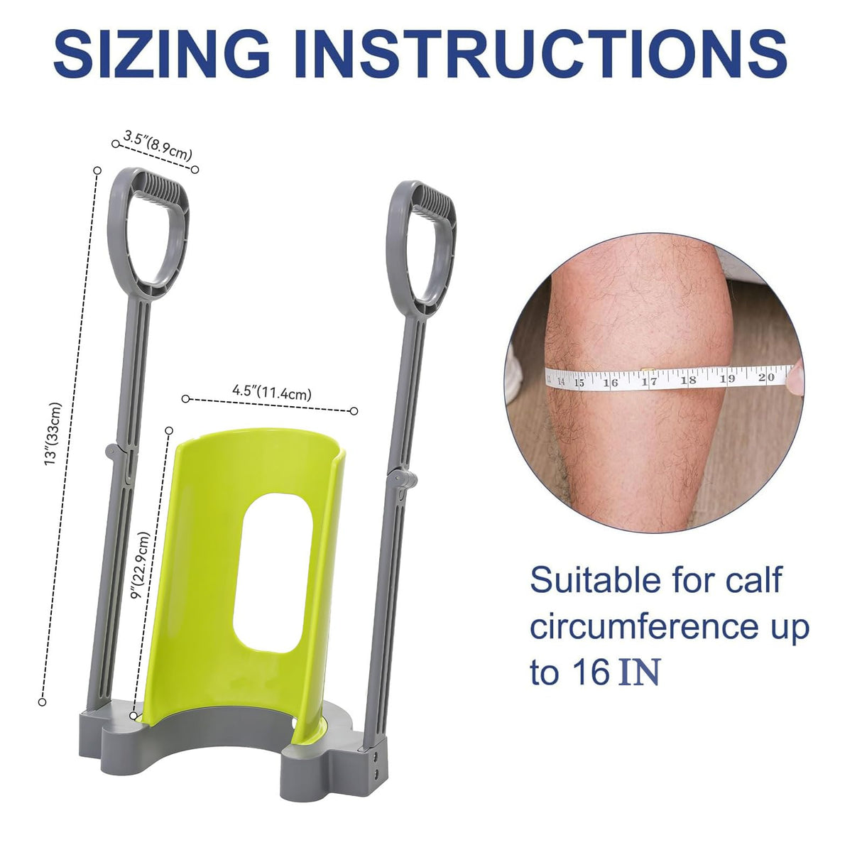 Compression Sock Aid Device - Helper Device for Putting on Compression Stocking - Size for Leg Circumferences of 16 in or Less 2023 Design