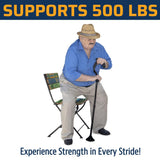 StrongArm Comfort Cane + Self Standing Lightweight Adjustable Walking Cane + Stabilizes Wrist & Provides Extra Support & Stability + Ergonomic Forearm Grip + Canes for Men & Women