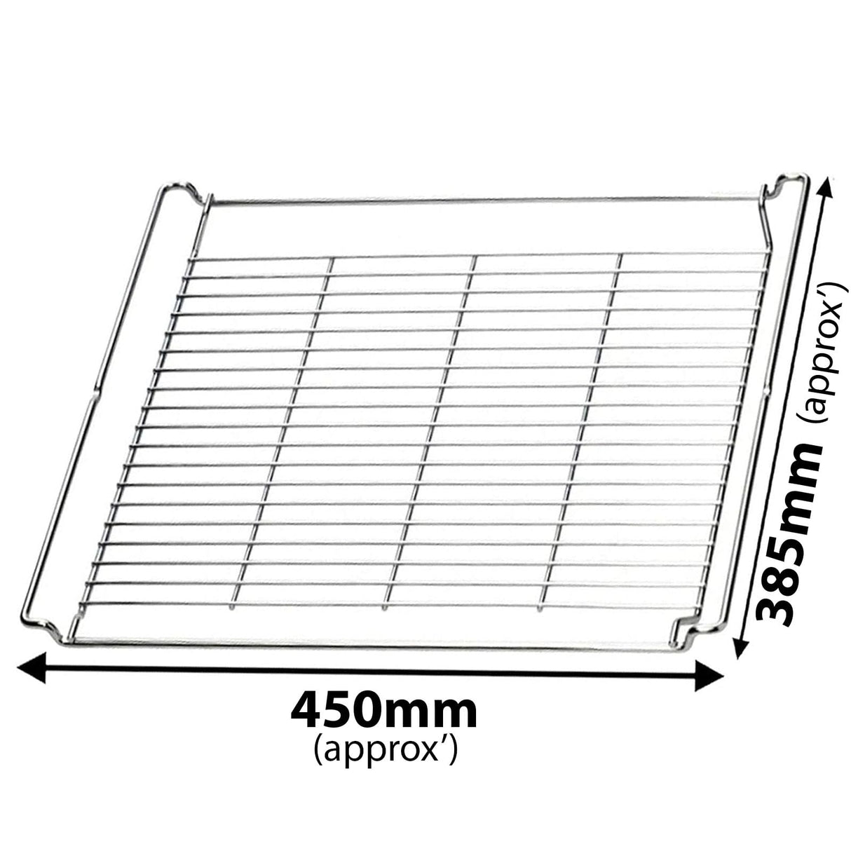SPARES2GO HBBR71 Type Baking and Roasting Rack Shelf for Miele Oven (Pack of 2, 450mm x 385mm)