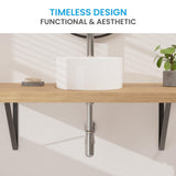 Bächlein Cup Siphon Universal for Washbasin & Washstand, Odour Trap with Cleaning Opening + Installation Instructions - Drain Fitting Precisely - Design Siphon Drain Fitting Bottle Siphon