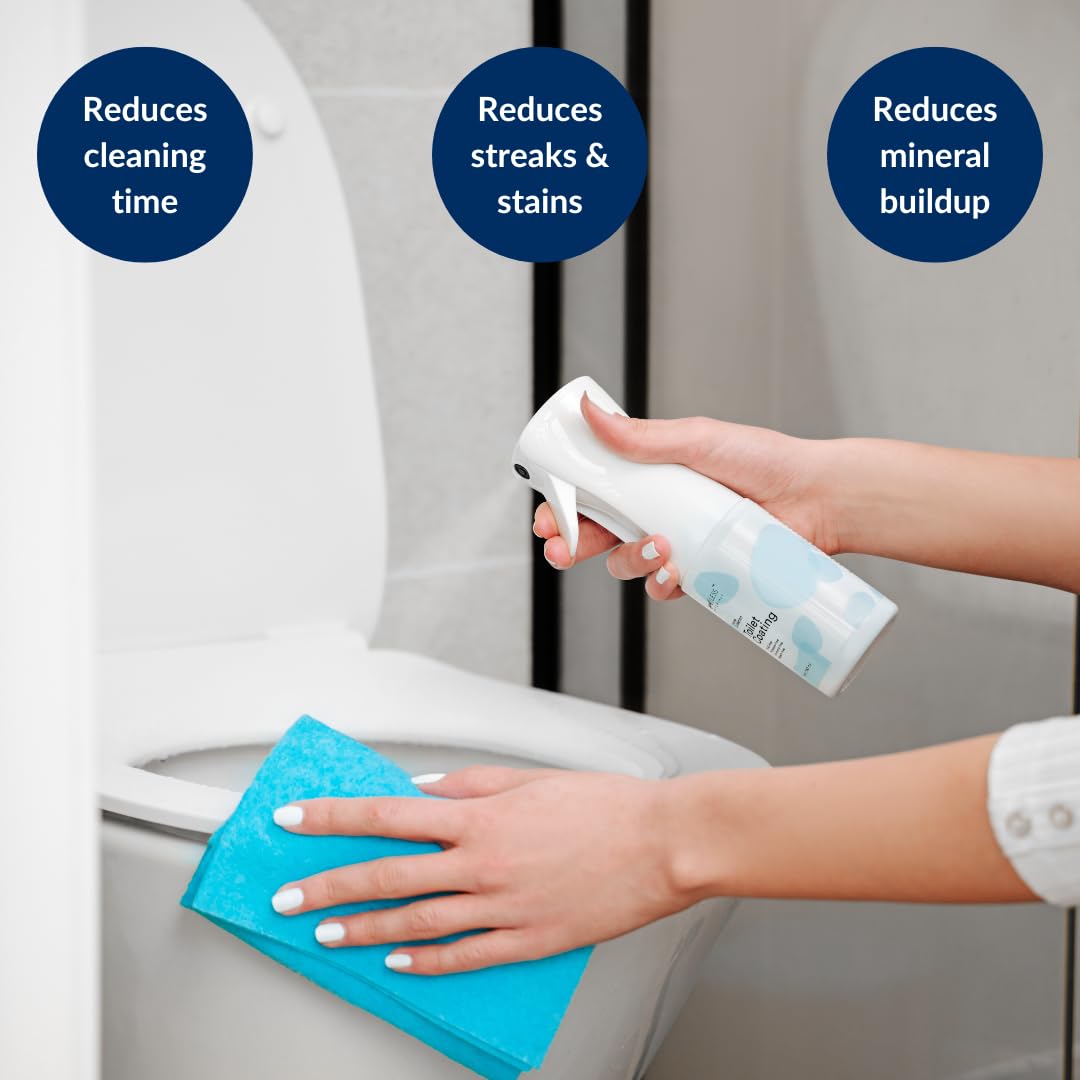 spotLESS MATERIALS Toilet Coating for Streak-Free, Stain-Resistant Bowl, LESS Formula, Repels Water & Waste