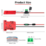 2 Packs Power Wheel Adapter for Milwaukee M18 Battery Adapter 18V Power Wheel Battery Converter with Fuses & Wire Terminals, 12AWG Wire, Power Connector for DIY Rc Car Toys, Robotics and Rc Truck