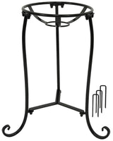 Polyjkl 16" Tall Gazing Ball Stand for 10-12 inch Balls, Black Metal Gazing Globe Display Holder Stands for Outdoor Garden Clearance, 9" L x 9" W x 16" H