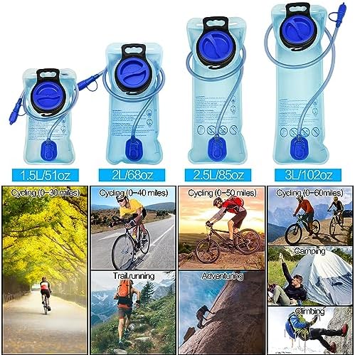 1.5L/2L/2.5L/3L Hydration Bladder, Large Opening Water Storage Bladder Bag, for Cycling Hiking Camping