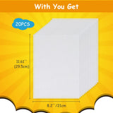 Csyidio 20 Pieces Printable Shrink Plastic Sheets, Shrink Films Papers for Mother's Day, Thanksgiving, Christmas Presents, Kids Creative Craft Projects, 11.6 x 8.2 inches