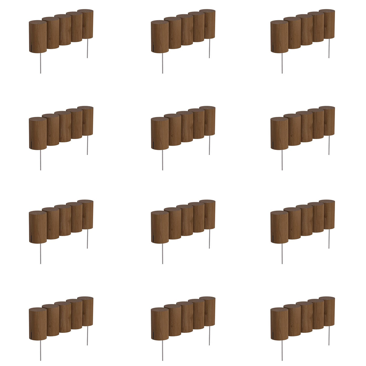 Greenes Fence 15 in. Full Log Edging (12-Pack, 15 ft. Total)