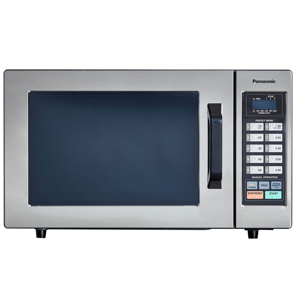 Panasonic NE-1054F Compact Light-Duty Countertop Commercial Microwave Oven with 10 Programmable Memory and Touch Screen Control, Countertop Microwave Oven, 1000W, 0.8 Cu. Ft, Stainless Steel