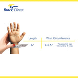 Brace Direct Kids Lace-Up Wrist Brace for Immobilization, Sprains, Strains, Carpal Tunnel & De Quervain’s, Left Wrist - Fits 6 in length / 4-5.5 in wrist (18 m-7 y)