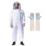 LONGADS Bee Suit for Men, Full Body Beekeeper Suit with Gloves and Veil L