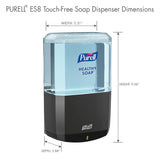 PURELL ES8 Automatic Soap Dispenser, Graphite, for 1200 mL PURELL ES8 HEALTHY SOAP Refills (Pack of 1) - 7734-01 - Manufactured by GOJO, Inc.