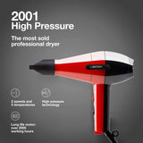 ELCHIM 2001 High Pressure Professional Hair Dryer - Red/Black , 1 Count (Pack of 1)