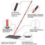 Zenhosit Lawn Leveling Rake - Lawn Leveler with 78" Adjustable Steel Handle, 30"x10" Ground Plate for Yard, Grass, Level Soil, Dirt Ground or Golf Field