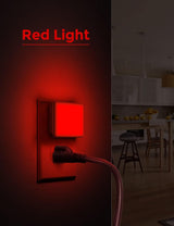 L LOHAS LED Red Night Lights Plug into Wall 6-Pack, 0.3W Plug in Night Light, Dusk to Dawn, Bright Nightlight Auto-On/Off, for Adults Kids Room Bedroom Bathroom Hallway Christmas, Non-Dim