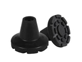 KMINA - Crutch Tips 7/8 inch Heavy Duty (x2 Units), All Terrain Crutch Tips Non Slip, Crutch Tip Replacement, Rubber Crutch Tips 7/8, Wide Crutches Tips, Black - Made in Europe
