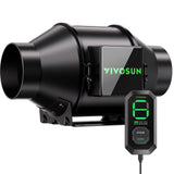 VIVOSUN G4 4" Inline Fan &Cycle Mode Speed Controller, 195 CFM Aerozesh Fan
