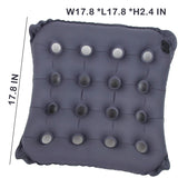 POPIPEN Inflatable Seat Cushion, Portable Air Seat Chair Cushions for Pressure Relief Breathable Waffle Square Seat Pad for Home Car Wheelchairs Office Chairs and Airplanes (1 Pack)