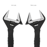 Amazon Basics 4-Piece Wide Jaw Adjustable Wrench Set with Soft Grip, Includes: 6-inch (150mm), 8-inch (200mm), 10-inch (250mm), 12-inch (300mm)