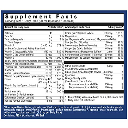 Orthomol Vital F Vial for Women, 30-Day Vitamin Supplement – Daily Energy, Fatigue Reduction & Vitality Support with Vitamins A, B, C, D, E, K, Omega-3 & Iodine