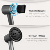 Hair Dryer, 160000 RPM Professional High-Speed Blow Dryer 2 Billion Negative Ionic Care Hair Dryer (Black Gray)