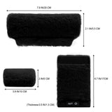SPRING SEAON Crutches Padding Universal Crutch Pads for Armpits and Hand Grips Pads for Crutches Underarm Crutch Cushions Fluffy Crutch Covers Machine Washable (Black)