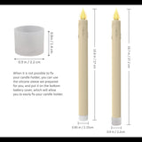 LED Flameless Taper Candles, 10.6 Inch, Set of 24, 2AA Battery Operated with Remote Control, Timer Function, Halloween, Christmas and Wedding Banquet Table Center Decoration, Ivory White (24)