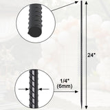 EUOKOK Rebar Stakes 24 Inch Straight Metal Spikes (40pcs) Ground Anchors