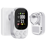 ByAnciel 4-in-1 Carbon Monoxide & Natural Gas Detector with Alarm, HD Display, Battery Backup | Plug-in Wall Monitor for CO, Gas, Temperature, and Humidity in Home, RV, Apartment Use