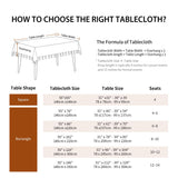 Deep Dream Tablecloths, 55 x 86 Inch Waterproof Table Cloth, Linens Wrinkle Free Anti-Fading, Rustic Table Cover Decoration for Kitchen Dinning Christmas (Rectangle/Oblong,6-8 Seats, Light Coffee)
