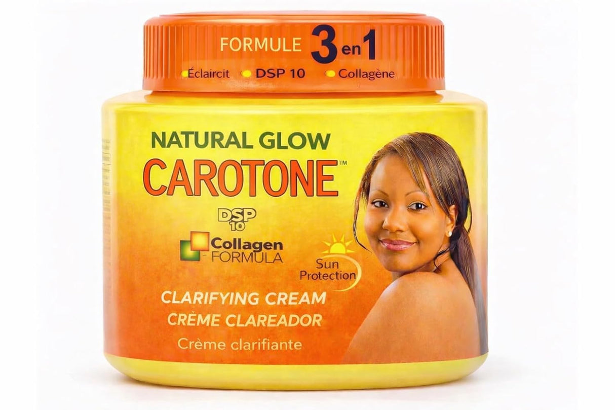 Natural Glow Carotone Moisturizing Cream- Hydrating Face & Body Cream, SPF 10, Daily Use, 300ml (10.1) oz