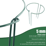 FEED GARDEN 8 Pack Peony Cages and Supports, Plant Support Stakes for Outdoor & Indoor Plants, 10" W x 16" H Half Round Garden Plant Support Rings for Peonies, Hydrangeas, Roses, Dahlias
