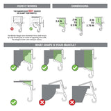 [Fireplace Stocking and Garland Hanger] - Patented Mantle Holder Has Two Hooks - Hold Christmas Stocking and Hang Garland - Durable Wrought Iron - Padded Contact Points (3 Pack - Gold)