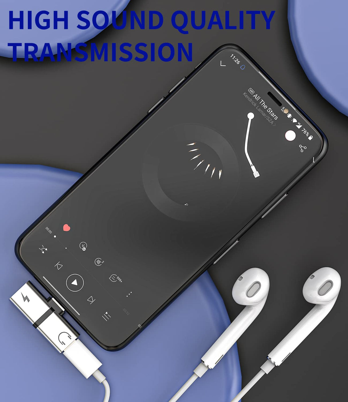 2pack,Headphone Adapter Lightning to Audio Jack and Charger Earphone Charging Splitter Compatible with iPhone 11 12Mini pro max xs xr x se2 7 8plus for ipad air Cable Connector,Apple MFI Certified